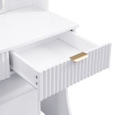 Cassington Home 2 Piece Tetia LED Dressing Table &amp; Stool Set