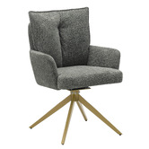 Cassington Home Marnie Chenille Swivel Dining Chairs