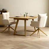 Cassington Home Marnie Chenille Swivel Dining Chairs