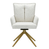 Cassington Home Marnie Chenille Swivel Dining Chairs
