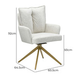 Cassington Home Marnie Chenille Swivel Dining Chairs