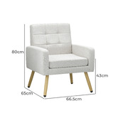 Cassington Home Blaise Linen-Look Armchair