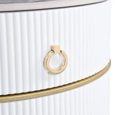 Cassington Home Lulu 2 Drawer Sintered Stone Bedside Table