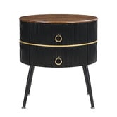 Cassington Home Reden 2 Drawer Bedside Table