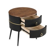 Cassington Home Reden 2 Drawer Bedside Table