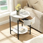 Cassington Home Blanca Sintered Stone Bedside Table