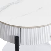 Cassington Home Blanca Sintered Stone Bedside Table