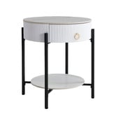 Cassington Home Blanca Sintered Stone Bedside Table