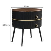 Cassington Home Reden 2 Drawer Bedside Table