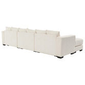 Cassington Home Winona 4 Seater Corduroy Modular Sofa &amp; Ottoman Set