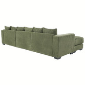 Cassington Home Winona 4 Seater Corduroy Modular Sofa &amp; Ottoman Set