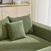 Cassington Home Winona 5 Seater Corduroy Modular Sofa &amp; Ottoman Set