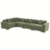 Cassington Home Winona 5 Seater Corduroy Modular Sofa