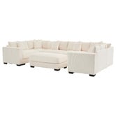 Cassington Home Winona 5 Seater Corduroy Modular Sofa &amp; Ottoman Set