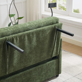 Cassington Home Seymour 2 Seater Single Chenille Sofa Bed