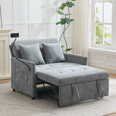 Cassington Home Seymour 2 Seater Single Chenille Sofa Bed