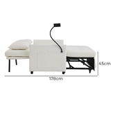 Cassington Home Seymour 2 Seater Single Chenille Sofa Bed