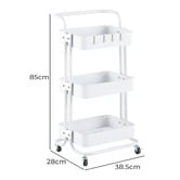 Cassington Home Montana 3 Tier Storage Trolley