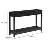 Cassington Home Irie 3 Drawer Console Table