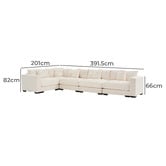 Cassington Home Winona 5 Seater Corduroy Modular Sofa