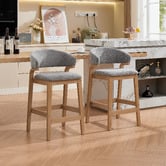 Cassington Home 67cm Jade Chenille Bar Stools