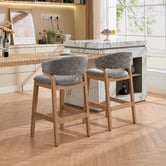 Cassington Home 67cm Jade Chenille Bar Stools