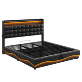 Cassington Home Facardo Faux Leather Storage Bed Frame with Charging Station