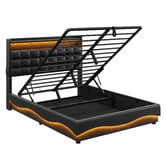 Cassington Home Facardo Faux Leather Storage Bed Frame with Charging Station