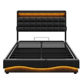 Cassington Home Facardo Faux Leather Storage Bed Frame with Charging Station