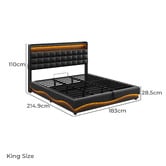 Cassington Home Facardo Faux Leather Storage Bed Frame with Charging Station