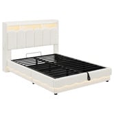 Cassington Home Lotus Teddy Gas Lift Bed Frame with Charging Station