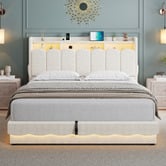 Cassington Home Lotus Teddy Gas Lift Bed Frame with Charging Station
