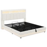 Cassington Home Lotus Teddy Gas Lift Bed Frame with Charging Station
