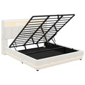 Cassington Home Lotus Teddy Gas Lift Bed Frame with Charging Station
