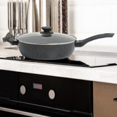 Chiswick Living 28cm Aluminium Alloy Deep Frying Pan with Lid