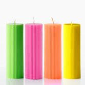 XRJ Celebrations Neon Pillar Soy-Blend Candle