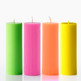 XRJ Celebrations Neon Pillar Soy-Blend Candle