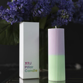 XRJ Celebrations 2 Tone Pillar Soy-Blend Candle