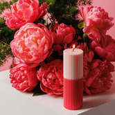 XRJ Celebrations 2 Tone Pillar Soy-Blend Candle
