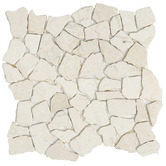 Cove Tiles Rami Beige Crazypave Tumbled Marble Mosaic Tile