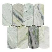 Cove Tiles Nassah Honed Green Marble Mosaic Tile