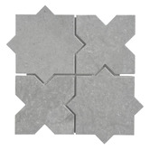 Cove Tiles Apollo Grey Star &amp; Cross Travertine Mosaic Tile