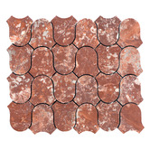 Cove Tiles Toru Tuscan Red Marble Mosaic Tile