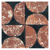 Cove Tiles Laila Tuscan Red &amp; Black Marble Mosaic Tile Sample
