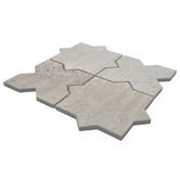 Cove Tiles Apollo Beige Star &amp; Cross Travertine Mosaic Tile