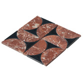 Cove Tiles Laila Tuscan Red &amp; Black Marble Mosaic Tile