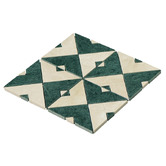Cove Tiles Samira Cream &amp; Green Marble Mosaic Tile