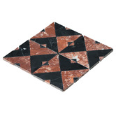 Cove Tiles Samira Tuscan Red &amp; Black Marble Mosaic Tile