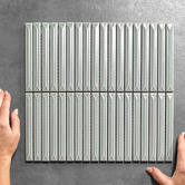 Cove Tiles Akira Light Grey Kit Kat Porcelain Mosaic Tile