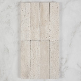 Cove Tiles Zaki 50 x 200mm Tumbled Subway Travertine Marble Look Tile